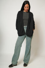 Cargar imagen en el visor de la galería, Poleron Ita - Tela Tejida Negra