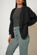 Cargar imagen en el visor de la galería, Poleron Ita - Tela Tejida Negra