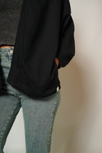 Cargar imagen en el visor de la galería, Poleron Ita - Tela Tejida Negra