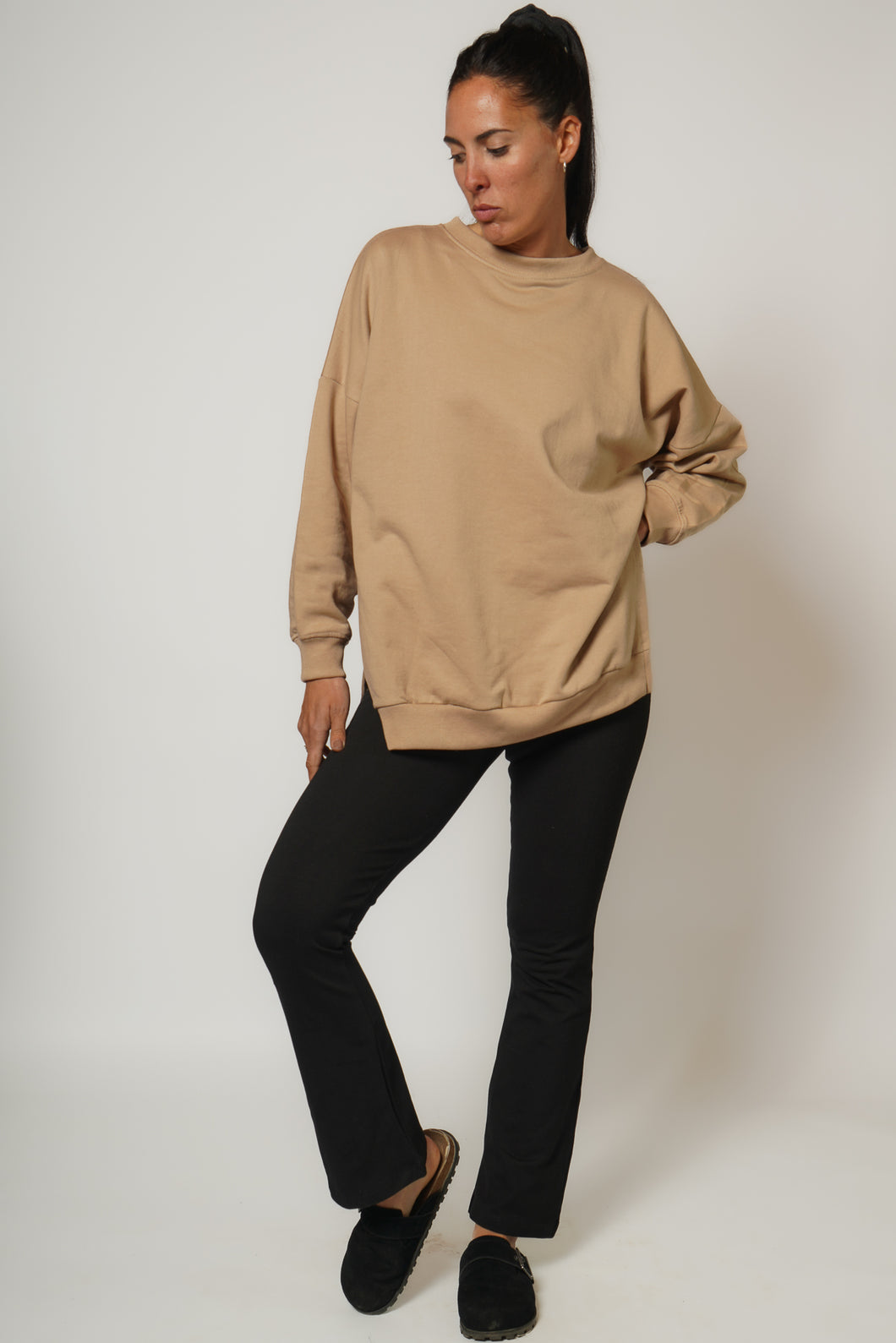 Poleron Aberturas  - Beige